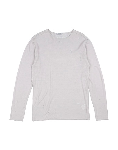PAOLO PECORA Jumper Light grey 65% Linen, 35% Cotton