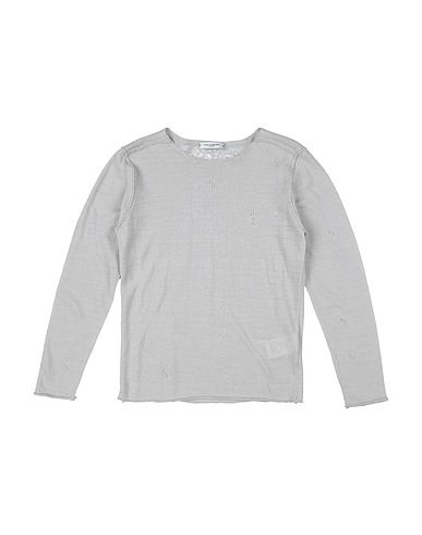 PAOLO PECORA Sweater Light grey 65% Linen, 35% Cotton