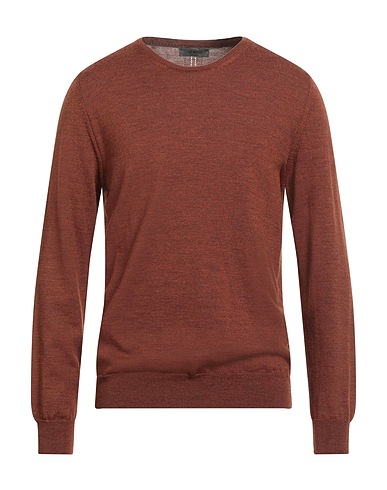 MASQ Pullover Cuoio 100% Lana Merino