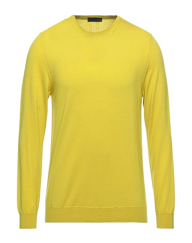 MASQ Pullover Giallo 100% Lana Merino