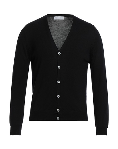 GRAN SASSO Cardigan Black 100% Virgin Wool
