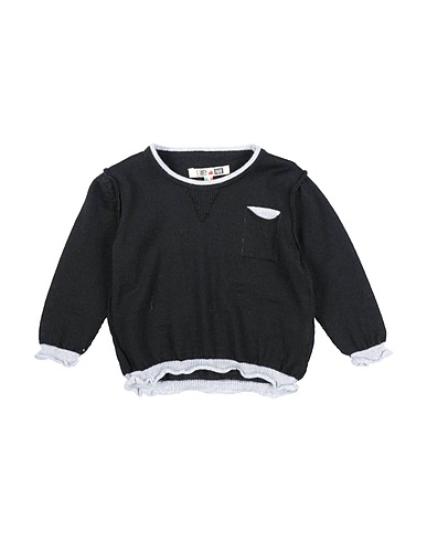 LIKE PAPÀ Jumper Black 80% Wool, 20% Acrylic