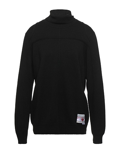 BIKKEMBERGS Polo neck Black 35% Polyamide, 30% Viscose, 30% Wool, 5% Cashmere