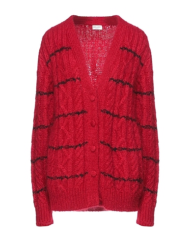SAINT LAURENT Cardigan Red 71% Mohair wool, 28% Silk, 1% Polyamide