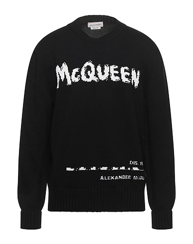 MCQUEEN Jumper Black 100% Cotton, Viscose