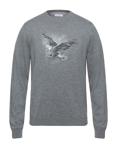 SUN 68 Pullover Grau 50% Wolle, 50% Baumwolle