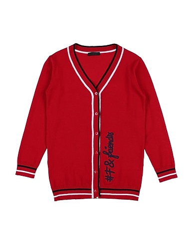 FUN & FUN Cardigan Red 80% Viscose, 20% Nylon