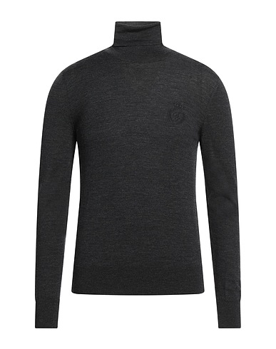 DOLCE&GABBANA Polo neck Charcoal 100% Virgin Wool, Polyester