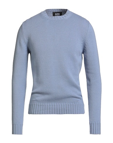 ALPHA STUDIO Maglia in Cachemire Blu chiaro 100% Cachemire
