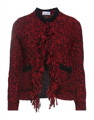 REDValentino Cardigan Red 38% Acrylic, 38% Alpaca wool, 14% Polyamide, 10% Wool