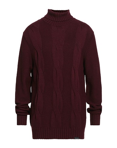 BROOKSFIELD Polo neck Burgundy 35% Polyamide, 30% Viscose, 30% Wool, 5% Cashmere
