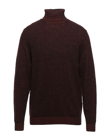 BROOKSFIELD Polo neck Burgundy 80% Wool, 20% Polyamide