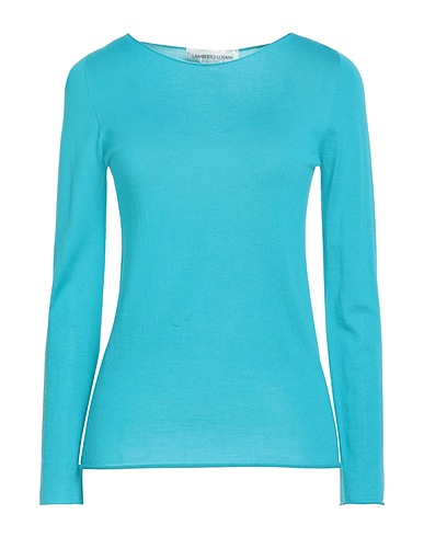 LAMBERTO LOSANI Cashmere blend Turquoise 70% Cashmere, 30% Silk