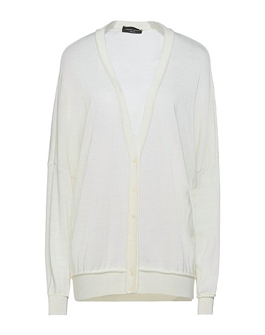ROBERTO COLLINA Strickjacke Elfenbein 55% Merinowolle, 45% Viskose