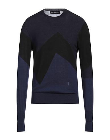 NEIL BARRETT Pullover Nachtblau 70% Wolle, 20% Seide, 10% Kaschmir