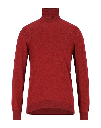 AVIGNON Polo neck Brick red 100% Merino Wool