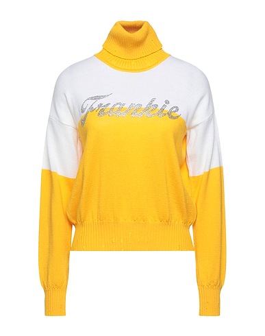 FRANKIE MORELLO Turtleneck Yellow 100% Merino Wool