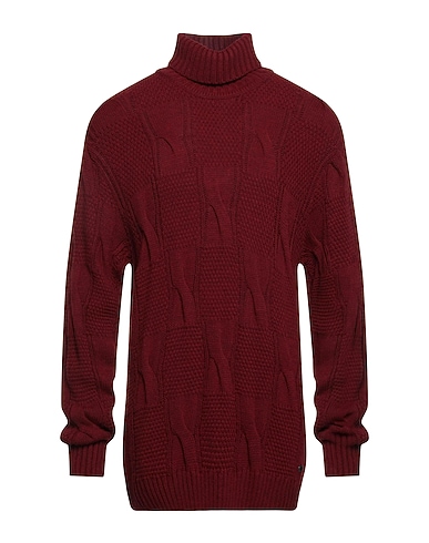 LES COPAINS Turtleneck Burgundy 40% Cotton, 30% Wool, 18% Viscose, 12% Polyamide