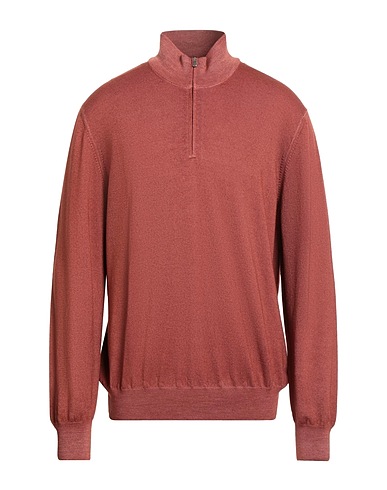 GRAN SASSO Sweater with zip LUXURY Antique rose 100% Virgin Wool
