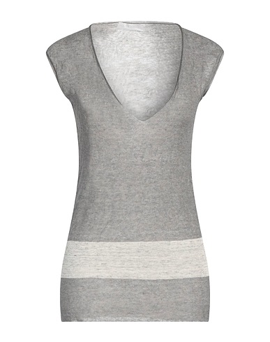 FABIANA FILIPPI Jumper Grey 87% Linen, 13% Polyamide, Cotton, Metallic fiber