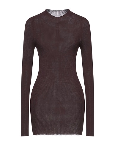 RICK OWENS Turtleneck Burgundy 100% Virgin Wool