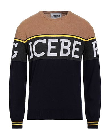 ICEBERG Pullover Sand 100% Schurwolle, Baumwolle