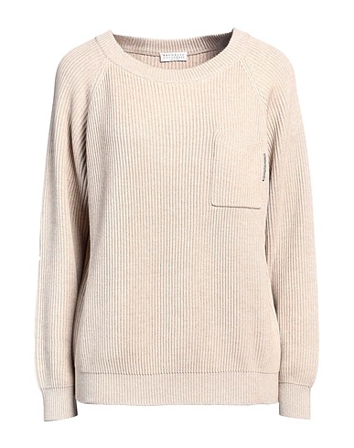 BRUNELLO CUCINELLI Jumper Beige 100% Cotton, Ecobrass