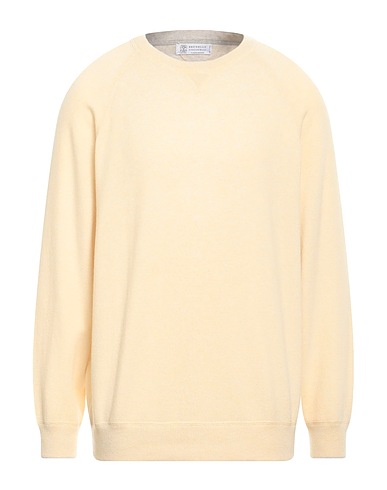 BRUNELLO CUCINELLI Cashmere jumper Pastel yellow 100% Cashmere