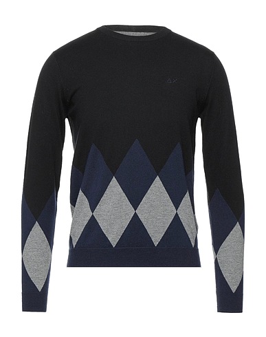 SUN 68 Pullover Nero 50% Lana, 50% Cotone