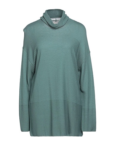 MARIA BELLENTANI Polo neck Green 50% Viscose, 25% Wool, 25% Acrylic