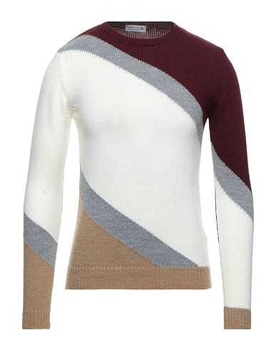 DANIELE ALESSANDRINI HOMME Jumper White 75% Acrylic, 10% Viscose, 10% Wool, 5% Alpaca wool