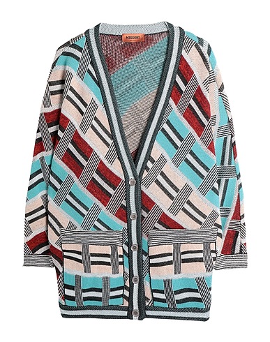 MISSONI Cardigan Sky blue 64% Synthetic fibers, 20% Wool, 8% Cotton, 5% Metallic fiber, 3% Linen