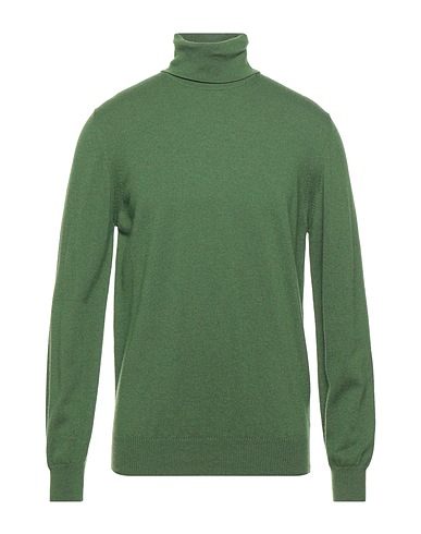 ALPHA STUDIO Polo neck Green 100% Geelong Wool