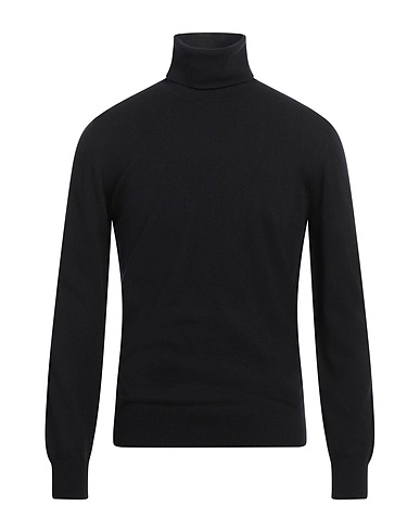 ALPHA STUDIO Polo neck Black 100% Geelong Wool