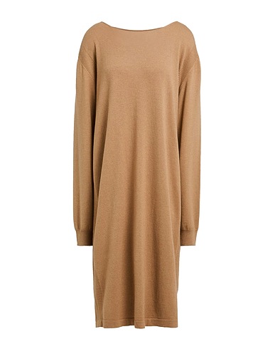 LE TRICOT PERUGIA Knit dress Camel 70% Virgin Wool, 20% Silk, 10% Cashmere