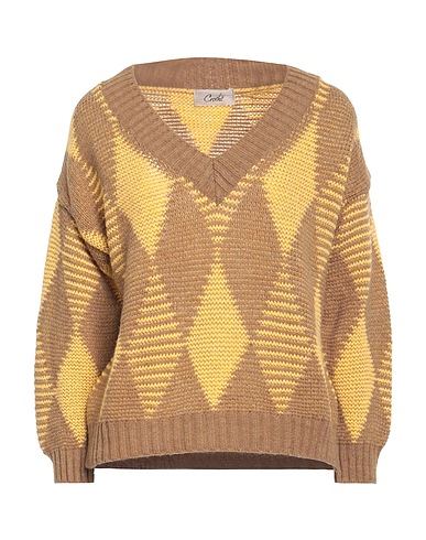 CROCHÈ Pullover Nocciola 60% Acrilico, 15% Lana di alpaca, 15% Lana, 10% Viscosa