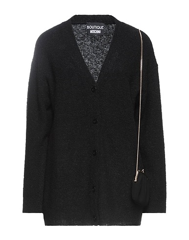 BOUTIQUE MOSCHINO Strickjacke Schwarz 48% Acryl, 32% Wolle, 20% Polyester