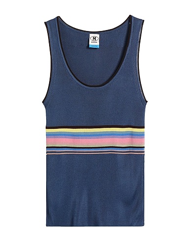 M MISSONI Top Blue 88% Viscose, 11% Cotton, 1% Wool