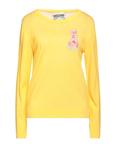 MOSCHINO Jumper COUTURE Yellow 100% Virgin Wool