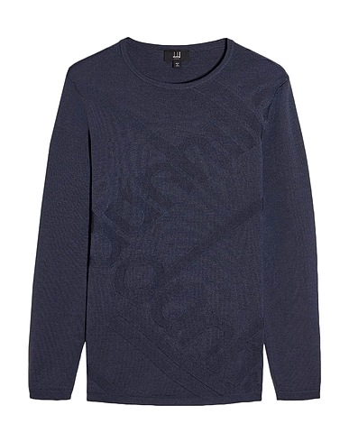 DUNHILL Jumper Blue 70% Merino Wool, 30% Silk