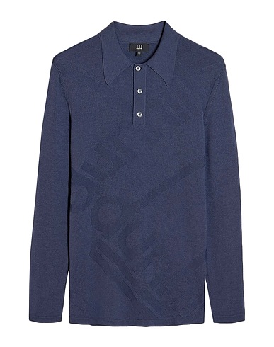 DUNHILL Sweater Blue 70% Merino Wool, 30% Mulberry silk