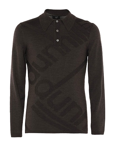 DUNHILL Pullover Cioccolato 70% Lana Merino, 30% Seta di gelso