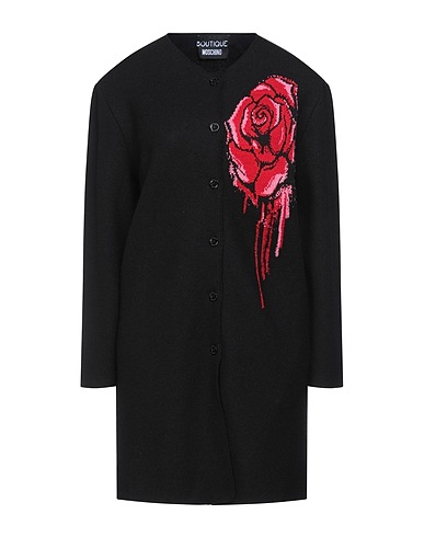 BOUTIQUE MOSCHINO Cardigan Black 100% Virgin Wool, Acrylic