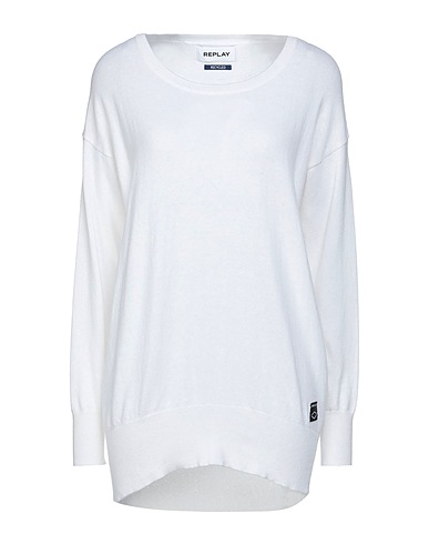 REPLAY Pullover Elfenbein 35% Recyceltes Polyamid, 30% Recycelte Wolle, 30% Lyocell, 5% Recycling-Kaschmir