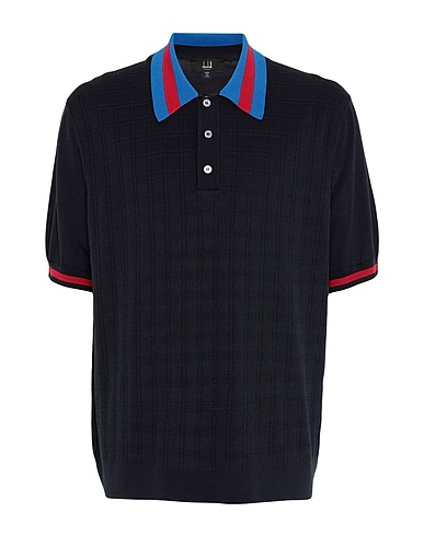 DUNHILL Jumper Midnight blue 55% Mulberry silk, 45% Cotton