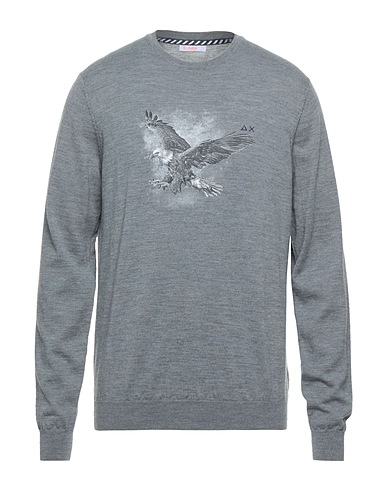 SUN 68 Jumper Grey 100% Wool