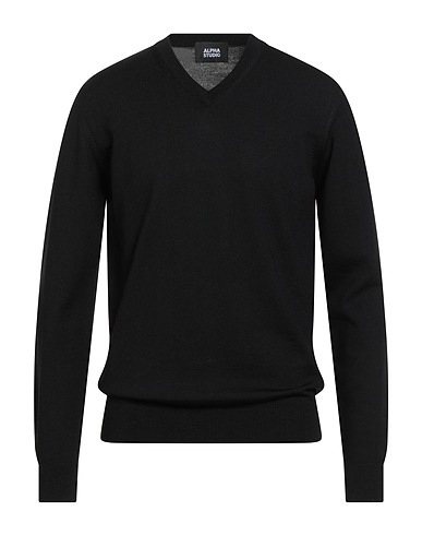 ALPHA STUDIO Sweater Black 100% Merino Wool
