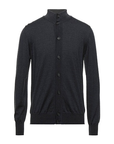 ALPHA STUDIO Cardigan Charcoal 100% Merino Wool
