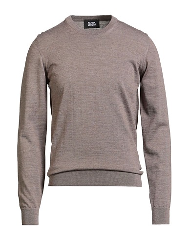 ALPHA STUDIO Sweater Light brown 100% Merino Wool