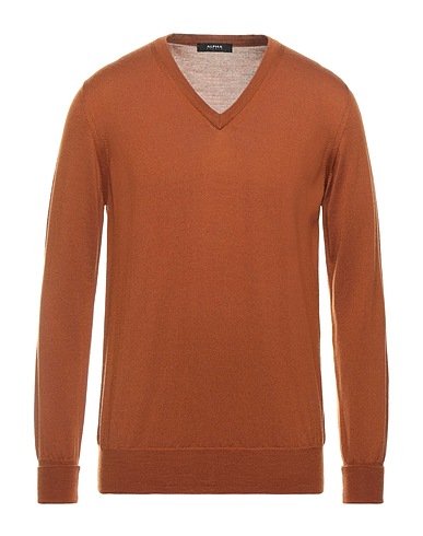 ALPHA STUDIO Jumper Tan 100% Wool, Chamois leather
